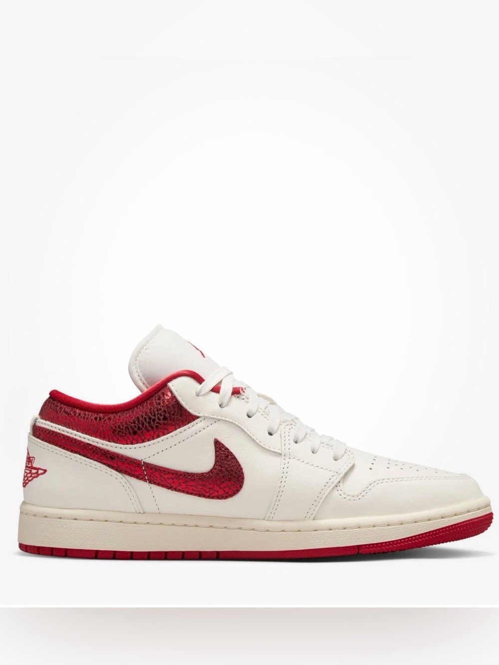 Nike Air Jordan 1 Low Ruby Red Sneakers Retro HJ9338-106 Womens Size 10.5 New